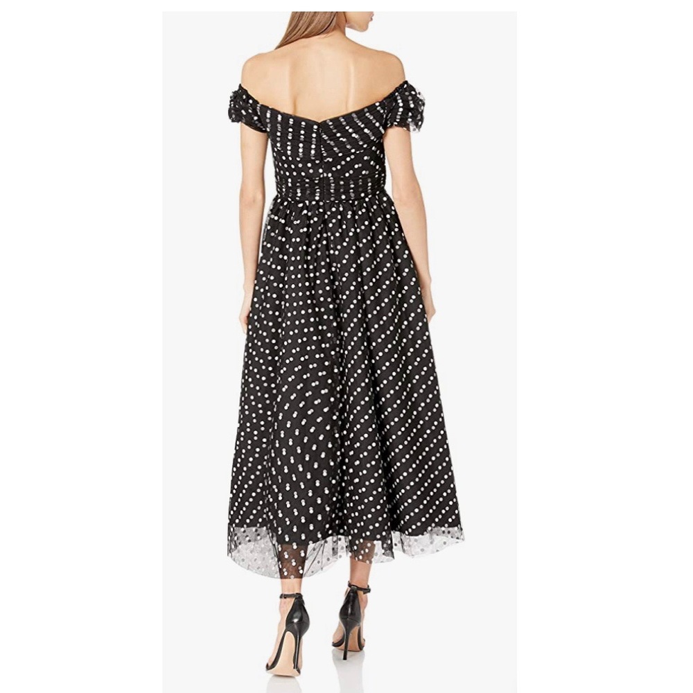 Anthropologie Shoshanna Off the Shoulder Polka Dot Midi Dress - Picture 10 of 11